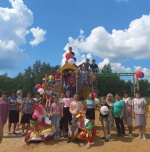 Сегодня в день России состоялось открытие детской игровой площадки в селе Васильевка