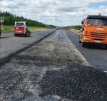 На федеральной трассе "Саратов - Ртищево - Тамбов" идёт ремонт дорожного покрытия в границах Ртищевского района возле с.Ерышевки