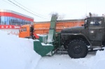 В г. Ртищево производится вывоз снега после обильного снегопада