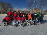 На городском стадионе состоялась товарищеская встреча по хоккею между мужскими сборными командами Ртищево и Аткарска - Екатериновки 