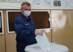 На избирательном участке проголосовал командир учебной авиационной базы (2 разряда, г. Ртищево) Владимир Викторович Ефанов