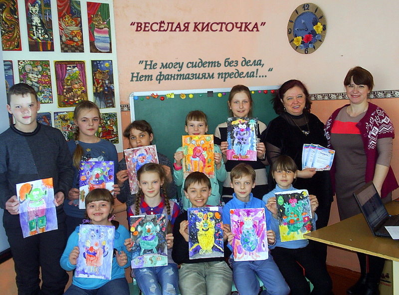 В дни школьных каникул в Центре детского творчества "Светлячок" прошёл конкурс рисунков "Весёлая кисточка"