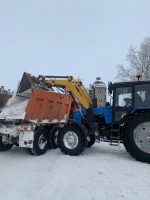 В г. Ртищево ведется вывоз снежных масс