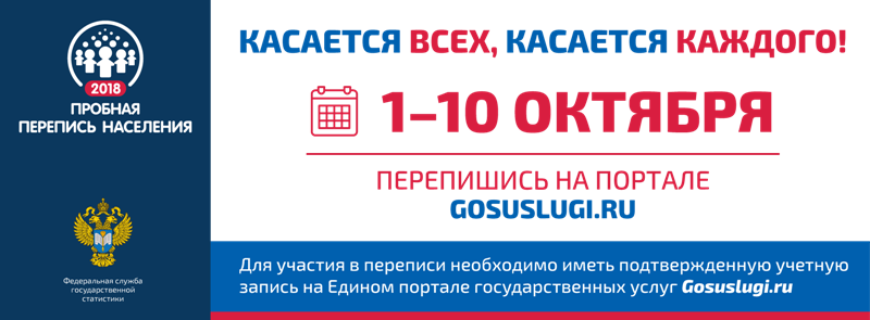 Жители Саратовской области могут принять участие в 1 этапе пробной переписи населения – Интернет-переписи населения с 1 по 10 октября 2018 г.