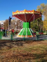 В городском парке началась консервация аттракционов и фонтана на зимний период