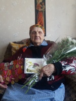 95-летний юбилей отметила участник трудового фронта, ветеран труда Кузнецова Юлия Ивановна