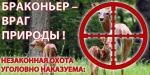 МО МВД России «Ртищевский» напоминает, что за нарушение правил охоты, незаконную добычу биологических ресурсов предусмотрена уголовная ответственность