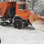 В Ртищево продолжается расчистка города после обильного снегопада