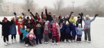  Сегодня на городском катке прошли «Ледовые забавы» для детворы