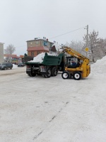 В г. Ртищево ведутся работы по уборке улиц города от снега