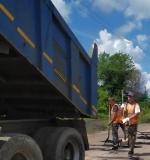 Подрядная организация ООО «Мик-Строй» приступила к ремонту асфальтобетонного покрытия на ул. Громова после железнодорожного переезда