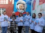 Волонтеры вышли на улицы города Ртищево, чтобы рассказать о космических достижениях